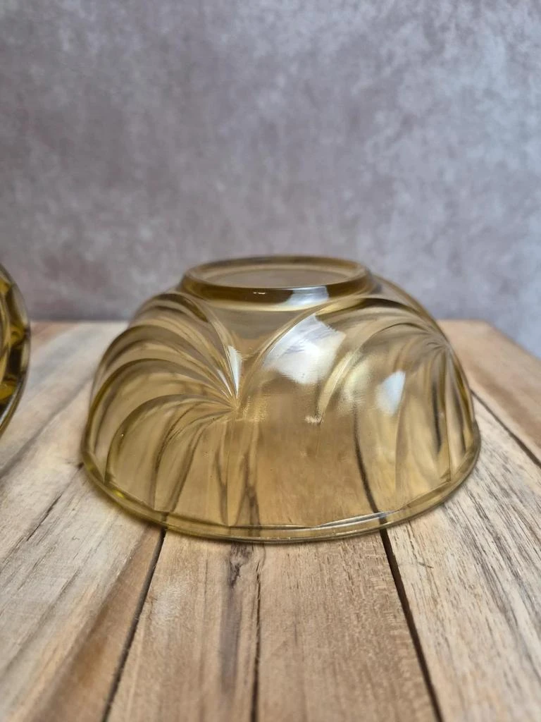 Vintage amber glass candy dish Made in France – photo 8